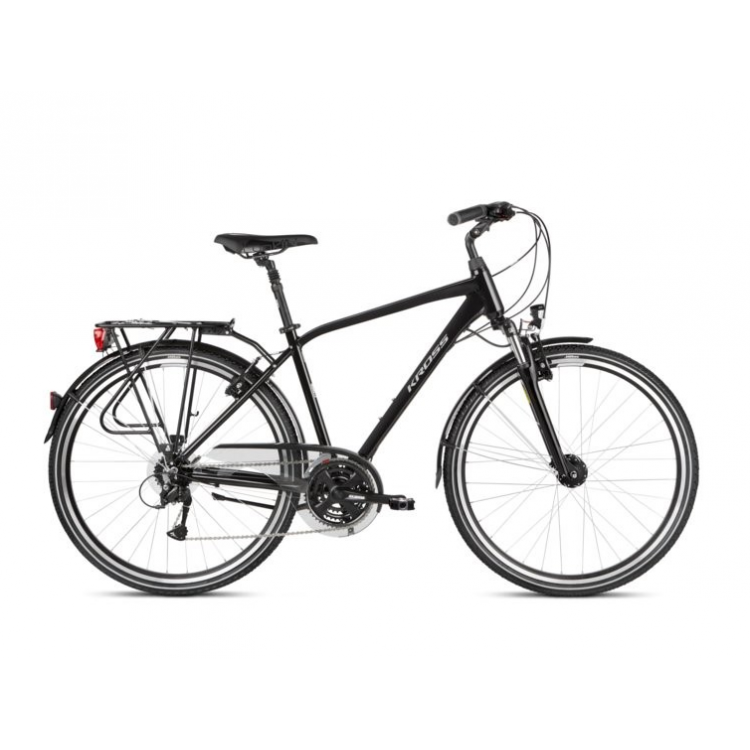 Trekingový bicykel 28" Kross Trans 4.0 M čierno-sivý hliníkový 19" 